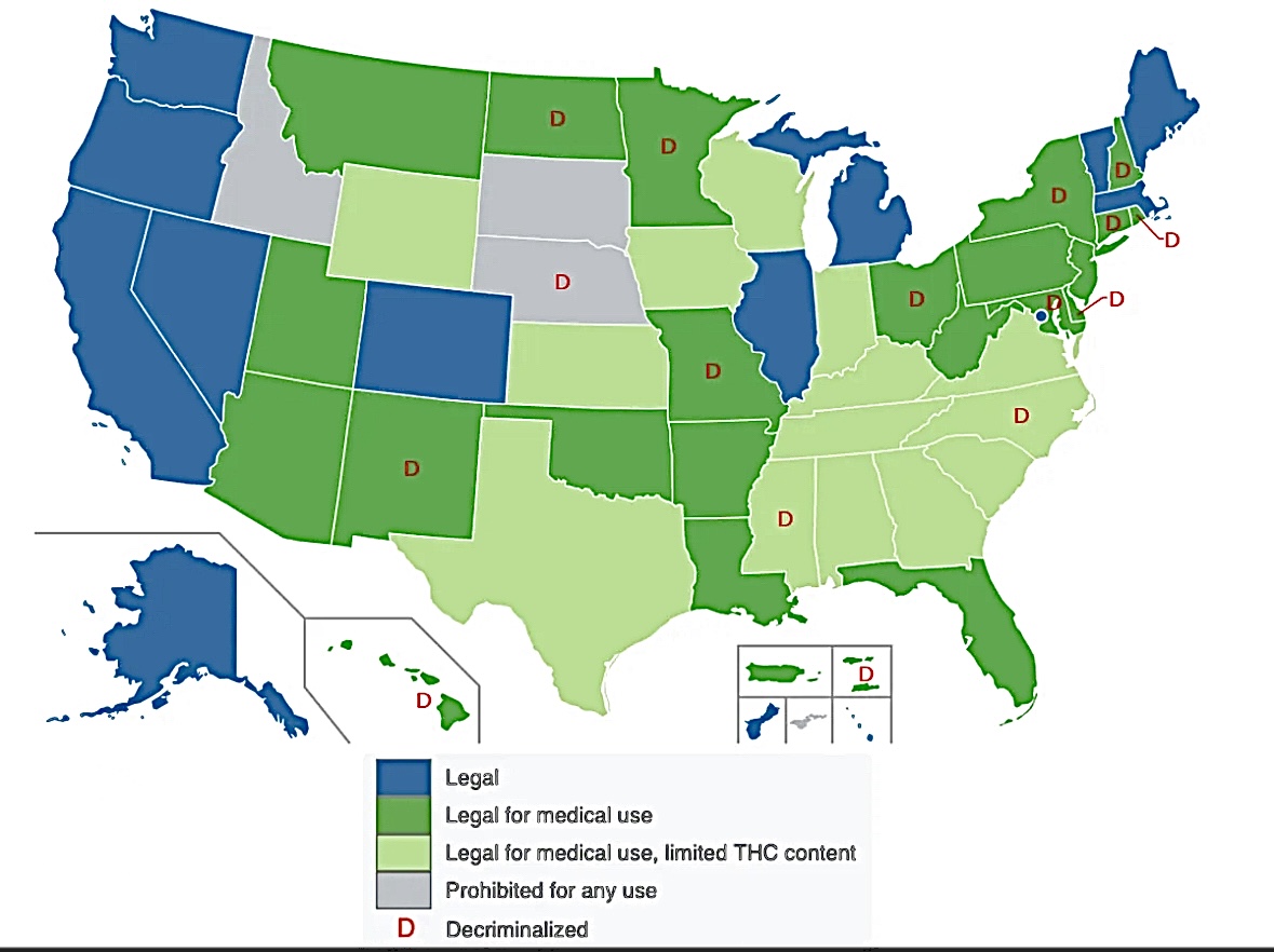 CBD State Law Map